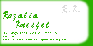 rozalia kneifel business card